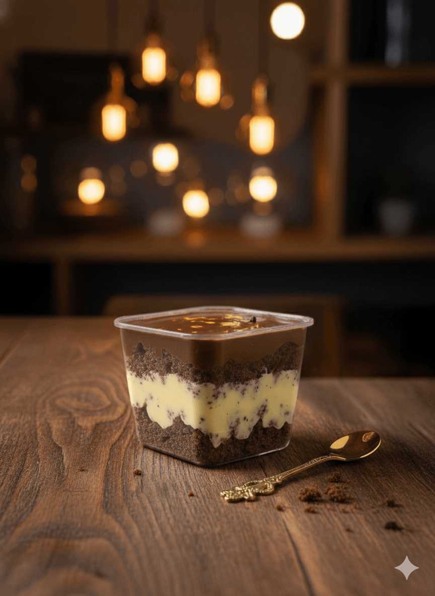 Bolo de Pote Maracujá com Brigadeiro